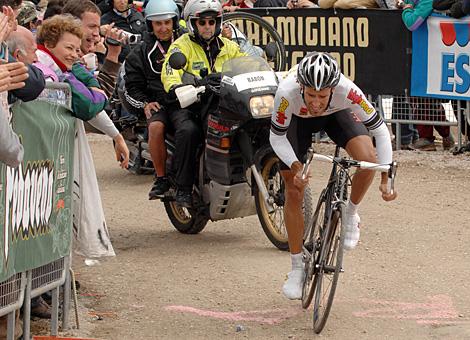 Frantisek Rabon, Tschechien, Team High Road, in der Schlussrampe am Kronplatz.