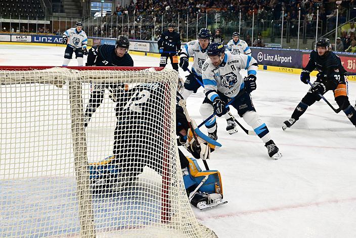  Tormann Rasmus Tirronen (Steinbach Black Wings Linz), Adam Musil (CZE, Bili Tygri Liberec), Steinbach Black Wings Linz vs Bili Tygri Liberec (CZE) , Linz AG Eisarena 