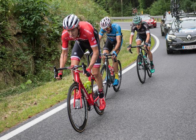 v.l. Michael Gogl (AUT, Trek - Segafredo), Markus Eibegger (AUT, Team Felbermayr Simplon Wels), Lukas Pöstlberger (AUT, Bora - Hansgrohe)  Rad Staatsmeisterschaft, Elite Herren, Grein an der Donau
v.l. Michael Gogl (AUT, Trek - Segafredo), Markus Eib