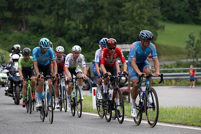 Die Ausreisser mit Ziga Horvat (SLO, Hrinkow Advarics), Maximilian Kabas (AUT, WSA KTM Graz pb Leomo), Samueli Rivi (ITA, Eolo-Kometa) 72. Tour of Austria, 3. Etappe Silian - St. Johann im Alpendorf