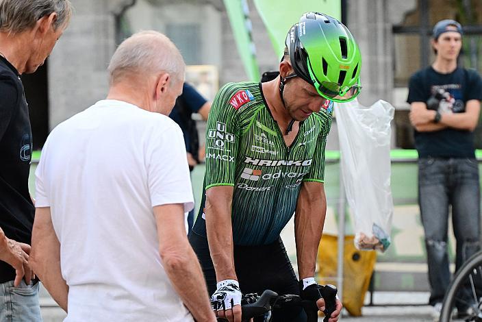Riccardo Zoidl (AUT, Hrinkow Advarics) mit starken Rückenschmerzen, 28. Int. ASVÖ - HRINKOW City Kriterium Steyr, Herren Elite, ÖRV, Radsport, Mountainbike, ELITE Rennrad