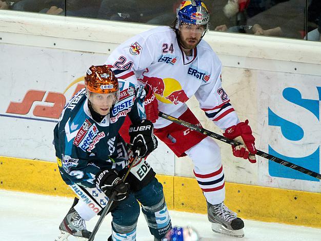 Jason Ulmer, Linz und Andreas Noedl, Salzburg, EHC Liwest Black Wings Linz vs EC Red Bull Salzburg