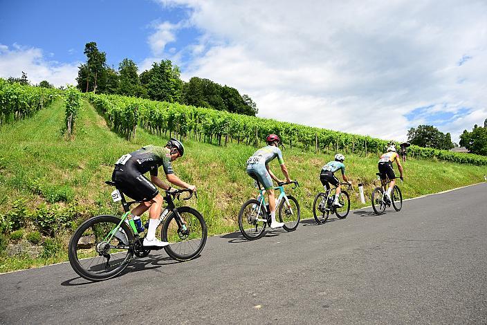 Die Ausreisser v.l. Loic Bettendorff (LUX, Hrinkow Advarics), Tim Gloßner (GER, Benotti Berthold), Mauro Brenner (GER, Rembe - rad-net), Tobias Nolde (GER, Team Vorarlberg)