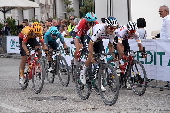 Weltmeister Gianni Vermeersch (BEL, Alpecin-Deceunink), Emils Liepins (LAT, Trek-Segafredo), Matteo Sobrero (ITA, Astana - Premier Tech), Florian Vermeersch (BEL, Lotto Soudal), Serenissima Gravel, Porto Barricata - Piazzola sul Brenta, Veneto, ITA 190,9 km