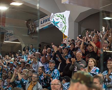 Fans EHC Liwest Black Wings Linz vs EC KAC