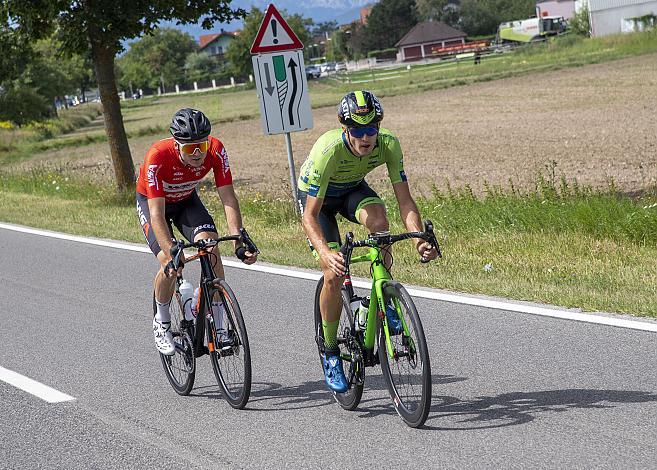 Im Angriff Daniel Auer (AUT, Team WSA Graz ARBOE), Michael Konczer (AUT, Hrinkow Advarics Cycleang) ÖSTM Strasse Mattersburg, Österreichische Staatsmeisterschaft U23, Elite Damen und Herren