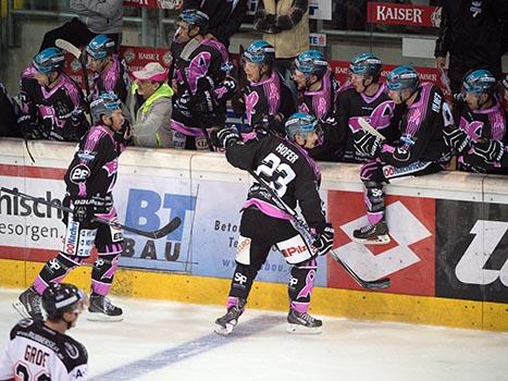 Fabio Hofer, feiert, EHC Liwest Black Wings Linz vs HC Orli Znojmo
