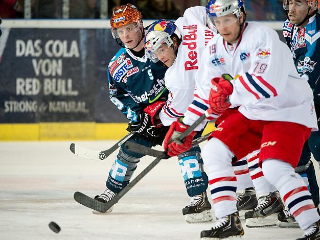 Jason Ulmer, Linz und Mark Cullen, Salzburg,  EHC Liwest Black Wings Linz vs EC Red Bull Salzburg