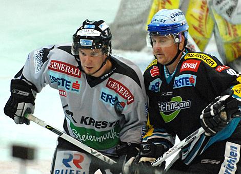 Rob Hisey, Stuermer, Graz 99ers und Rob Shearer, Liwest Black Wings Linz