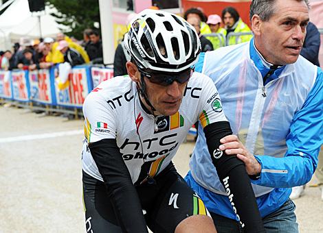 Marco Pinotti, ITA, Team HTC High Road, Bergankunft Gardeccia, im Fassa Tal.