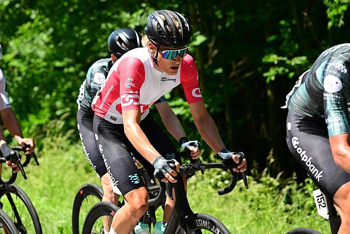 Im Nachwuchstrikot des Besten Nachwuchsfahrers, Balint Feldhofer (HUN, Team United Shipping) 2. Etappe Eferding - Ried im Innkreis, 15. Int. Raiffeisen OÖ-Radrundfahrt UCI Kat. 2.2