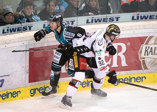 Jonathan D Aversa (EHC Liwest Black Wings Linz) und Tomas Pastor (HC Orli Znojmo)  EHC Liwest Black Wings Linz vs HC Orli Znojmo