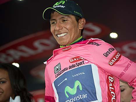 Nairo Quintana, COL (#121, Movistar Team) in Rosa