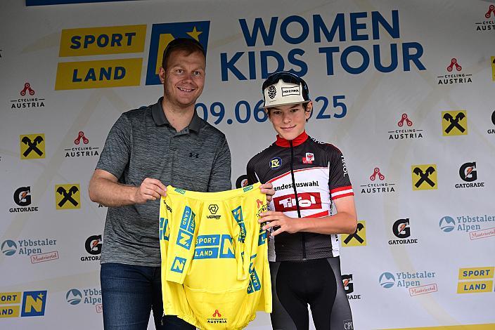 Im Gelben Trikot der Kids Tour Georg Wartlsteiner (AUT, LRV Tirol / OOE), Rad 2 Etappe Sportland NOE Kids Tour