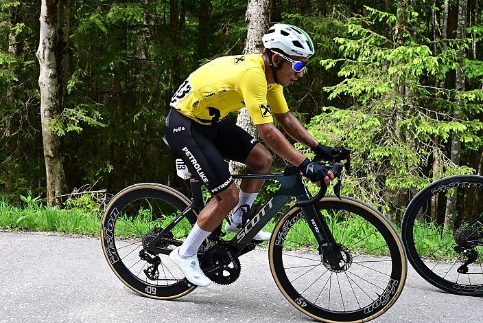 Im Gelben Trikot des Gesamtführenden Edgar David Cadena (MEX, Petrolike) 4. Etappe St.Florian /Asten - Hinterstoder/Höss 15. Int. Raiffeisen OÖ-Radrundfahrt UCI Kat. 2.2
