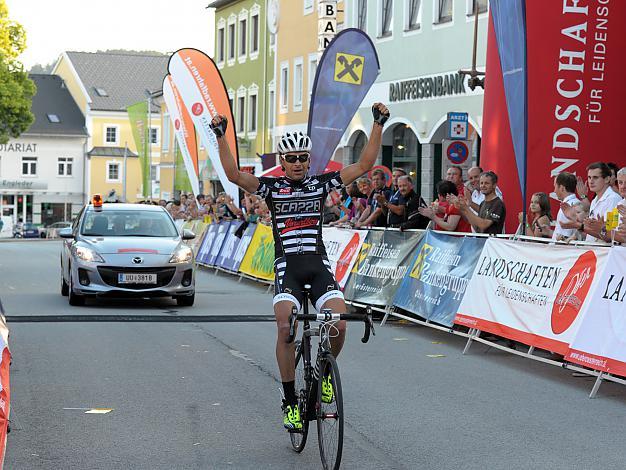 Robert Vrecer, Team Vorarlberg, siegt in Aigen, 1. Etappe, Linz Stahlwelt Aigen/Schlaegl