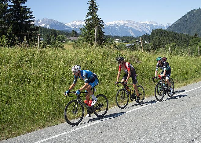 v.l.  Matthias Krizek (AUT, Team Felbermayr Simplon Wels), Moran Vermeulen (AUT, WSA Graz),  Lukas PÃ¶stlberger (AUT, Bora - Hansgrohe), Lukas Schlemmer (AUT, Maloja Pushbikers)  Herren Elite Rad Strassen Staatsmeisterschaft, Mondsee