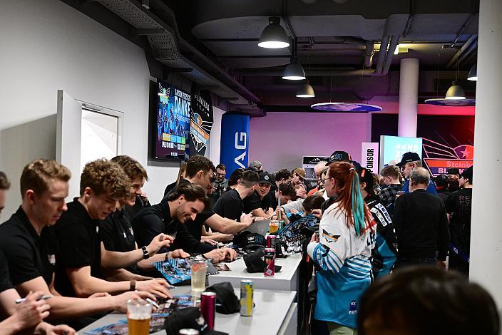 Autogrammstunde für Fans, Steinbach Black Wings Linz , VIP Bereich, Linz AG Eisarena 