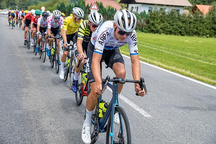Oscar Chamberlain (AUS, Team Cannibal), Casper Rode (NOR, Team Cannibal),  Bad Wimsbach - Strass im Attergau, Int. "Keine Sorgen" Junioren Rundfahrt UCI Kat. 2.1 MJ