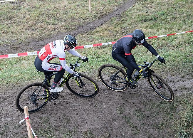 07.01.2018, St. Pölten, AUT, Rad Querfeldein Staatsmeisterschaft Elite Herren, 2018, St. Pölten, Niederösterreich, im Bild Gregor Raggl (AUT, Möbel Märki MTB Pro Team) /, Daniel Federspiel (AUT, Tirol Cycling Team)/  during cyclin