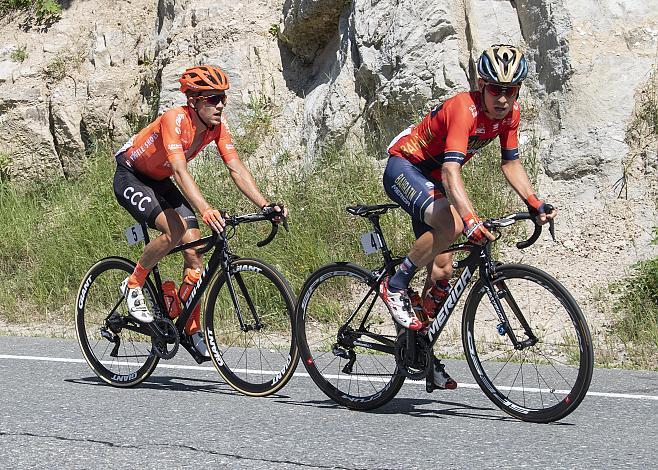 Riccardo Zoidl (AUT, CCC Team), Hermann Pernsteiner (AUT, Bahrain Merida Pro Cycling Team) Herren Elite Rad Strassen Staatsmeisterschaft, Mondsee