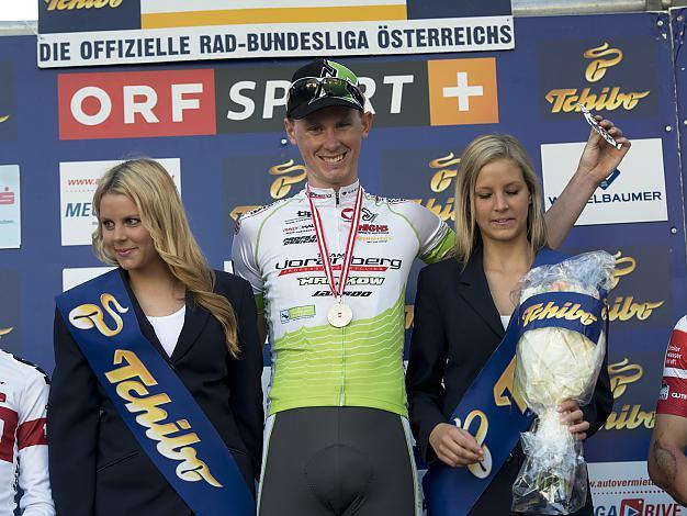 Andreas Hofer, Team Vorarlberg, gewinnt Gold in der Zeitfahr Meisterschaft U23.