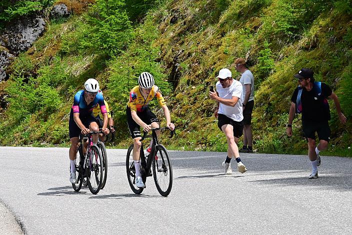 Anstieg zur Höss,  Edgar David Cadena (MEX, Petrolike),  Mattia Gaffuri (ITA, Swatt Club), Jannis Peter (GER, Team Vorarlberg), 4. Etappe St.Florian /Asten - Hinterstoder/Höss 15. Int. Raiffeisen OÖ-Radrundfahrt UCI Kat. 2.2