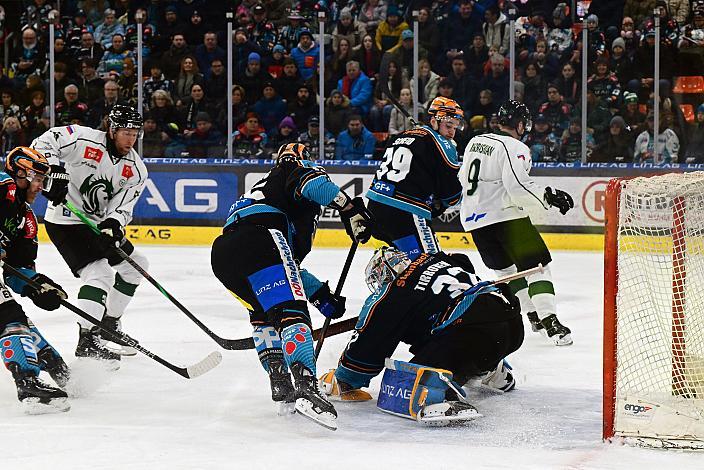 Tormann Rasmus Tirronen (Steinbach Black Wings Linz) Win2Day ICE Hockey League,  Steinbach Black Wings Linz vs Olimpija Ljubljana,  Linz AG Eisarena