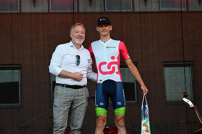 Etappensieger und Bester Junger Fahrer David Adam (SLO, Slowenien),1. Etappe,  51. Int. Oberösterreich Junioren Rundfahrt, Marchtrenk - Marchtrenk