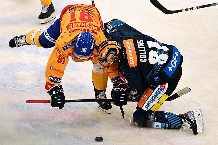 Allan Joseph McShane (Migross Supermercati Asiago Hockey 1935), Sean Collins (Steinbach Black Wings Linz) Steinbach Black Wings Linz vs Migross Supermercati Asiago Hockey 1935, Linz AG Eisarena, pre season 