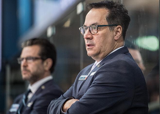 Head-Coach Troy Ward (EHC Liwest Black Wings Linz)  EHC Liwest Black Wings Linz vs KHL Medvescak Zagreb, 3. Viertelfinale