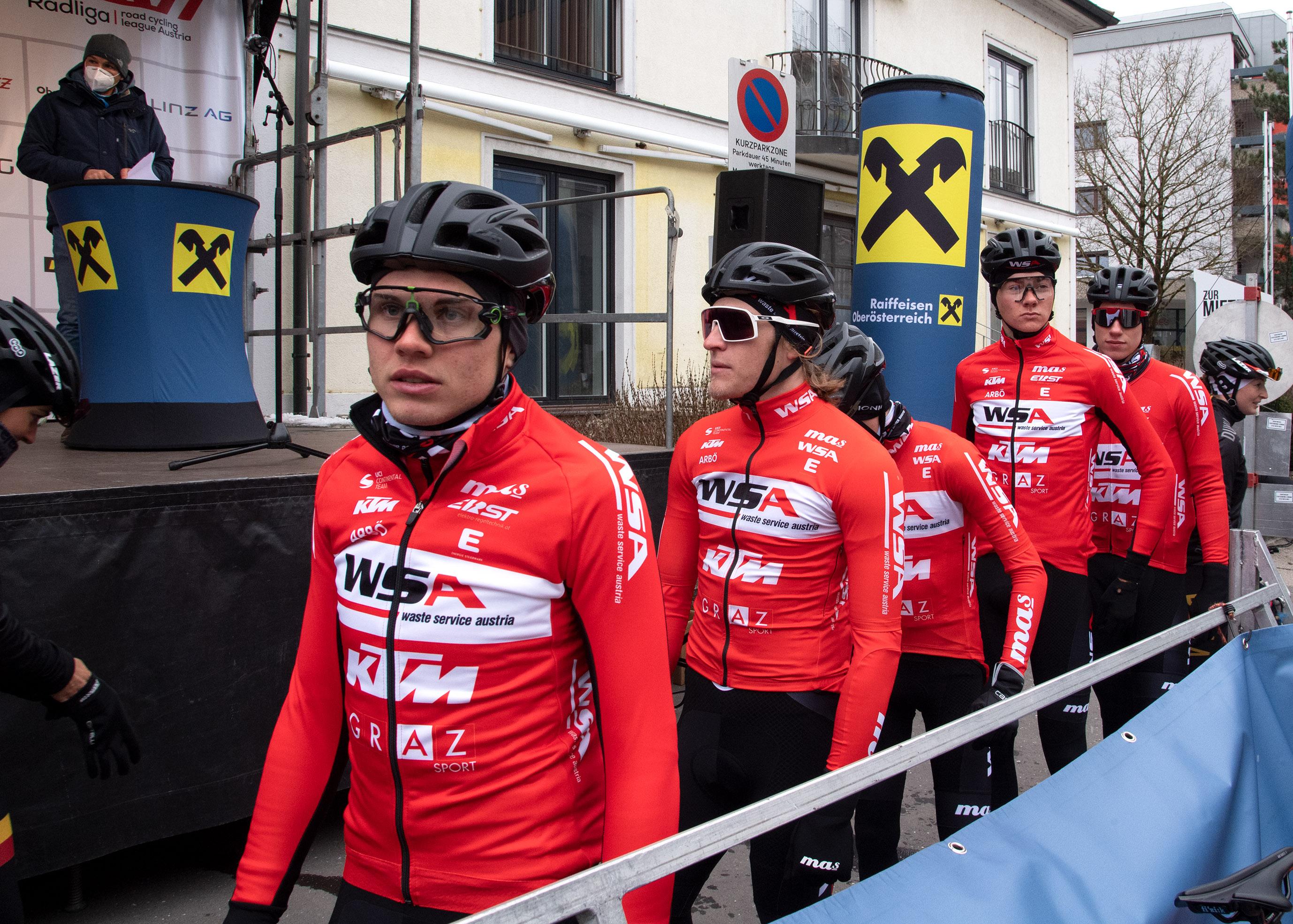 Team WSA KTM Graz Herren Elite, U23, Radliga, 60. Radsaison-Eröffnungsrennen Leonding, Oberösterreich 