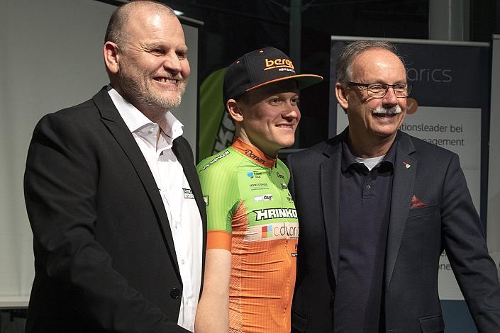 Alexander Hrinkow (Hrinkow Advarics Cycleang Team) , Dominik Hrinkow (AUT, Hrinkow Advarics Cycleang Team), Gerald Hackl BÃ¼rgermeister Stadt Steyr, Hrinkow Advarics Cycleang , Steyr 