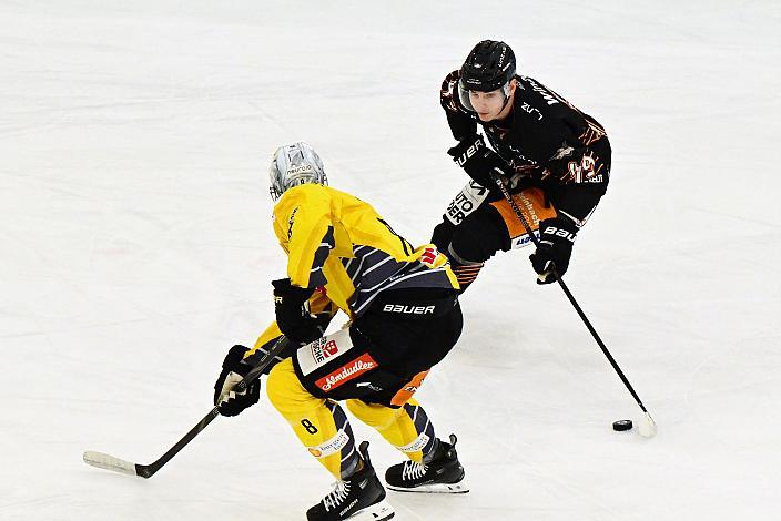 Graham Knott (Steinbach Black Wings Linz), Nelson Nogier (Vienna Capitals), 16. Runde ICE, Steinbach Black Wings Linz vs Vienna Capitals, Linz AG Eisarena 