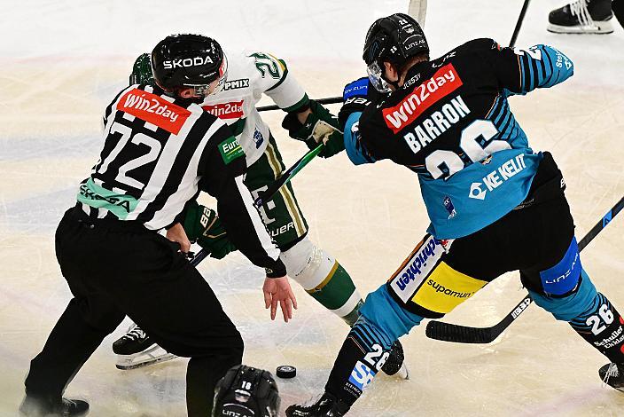 Travis Barron (Steinbach Black Wings Linz) 17. Runde ICE, Steinbach Black Wings Linz vs Team Ferencvarosi Torna Club FTC-Telekom (HUN), Linz AG Eisarena 