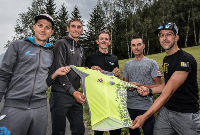  v.l. Riccardo Zoidl (AUT, Team Felbermayr Simplon Wels), Roman Kreuziger (CZE, ORICA-Scott), Gregor Mühlberger (AUT, Bora - Hansgrohe), Simon Spilak (SVK, Team Katusha - Alpecin), Alban Lakata (AUT, Nationalteam)
 v.l. Riccardo Zoidl (AUT, Team Felb