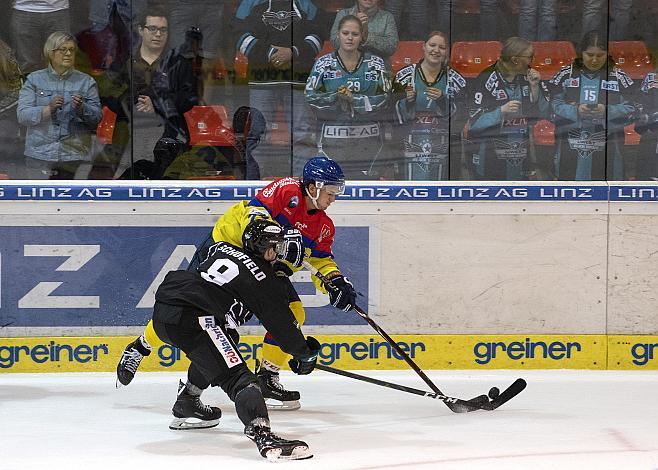Benjamin Hawerchuk (CEZ Motor Ceske Budejovice), Rick Schofield (EHC Liwest Black Wings Linz) Testspiel, EHC Liwest Black Wings Linz vs CEZ Motor Ceske Budejovice