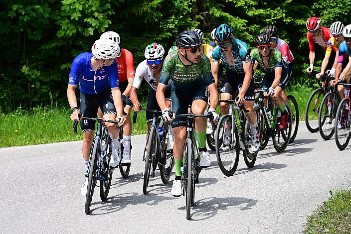 Anstieg zur Höss, Edward Ravasi (ITA, Hrinkow Advarics), Marco Schrettl (AUT, Tirol KTM Cycling Team), Aaron Dockx (BEL, Alpecin-Deceuninck Development Team), Edgar David Cadena (MEX, Petrolike) 4. Etappe St.Florian /Asten - Hinterstoder/Höss 15. Int. Raiffeisen OÖ-Radrundfahrt UCI Kat. 2.2