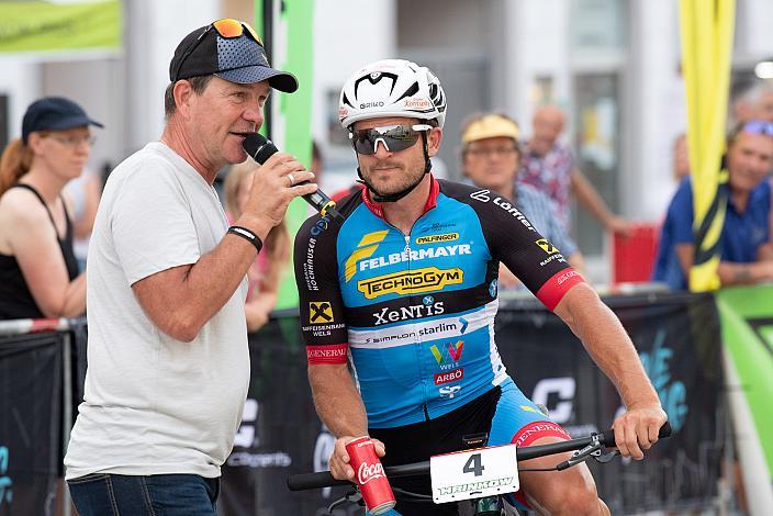 Walter Ameshofer (LRV OÖ Vize Präsident), Daniel Federspiel (AUT, Team Felbermayr Simplon Wels) 23. Int. ASVÖ - HRINKOW MTB-City Kriterium Steyr,  ÖRV, Radsport, Mountainbike