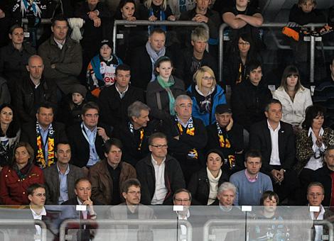 Der Buergermeister von Linz Franz Dobusch beim Spiel Liwest Black Wings Linz vs EC Red Bull Salzburg