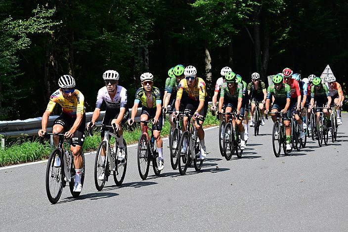 Giacomi Ballabio (ITA, Team Vorarlberg Santic) , Benjamin Eckerstorfer (AUT, Tirol KTM Cycling Team), Sieger am Gaisberg Hermann Pernsteiner (AUT, D2mont Merida Cycling) Herren Elite, U23, Road Cycling League Austria, Gaisbergrennen Salzburg