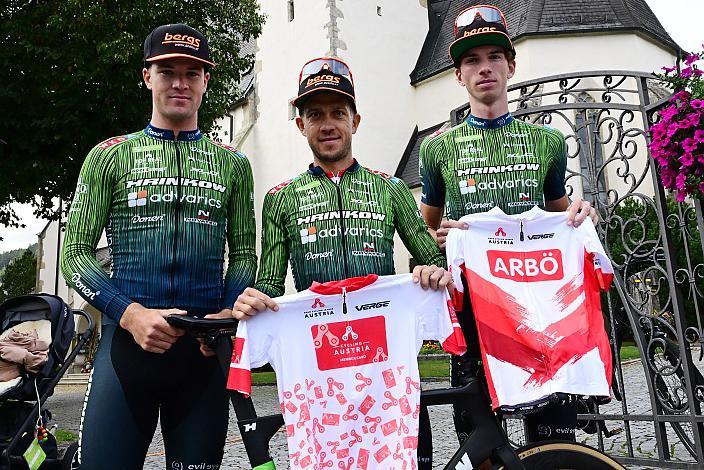 3. Platz Rad Liga Loic Bettendorff (LUX, Hrinkow Advarics), Sieger Road Cycling League Austria Riccardo Zoidl (AUT, Hrinkow Advarics), Sieger U23 Richard Riska (SVK, Hrinkow Advarics), Herren Elite, U23, Cycling League Austria Radliga, Mühlviertler Hügelwelt Classic Elite Damen, Königswiesen, OÖ
