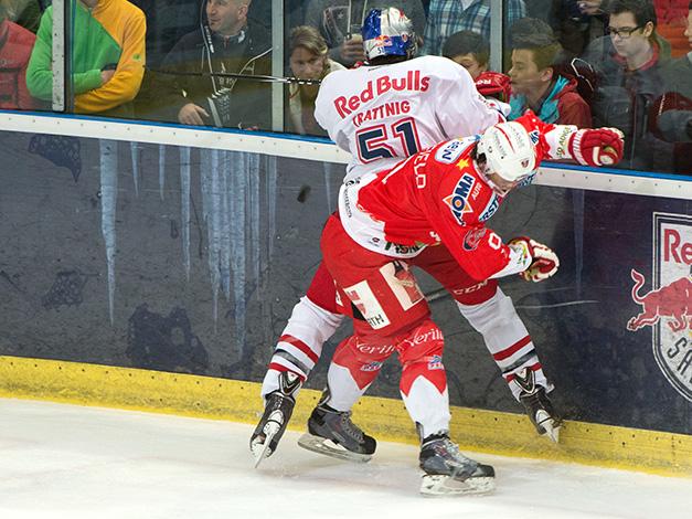 Matthias Trattnig, Salzburg und Rick Schofield, Bozen, EC Red Bull Salzburg vs HCB Suedtirol, Halbfinale, 3. Finale, Play-Offs 