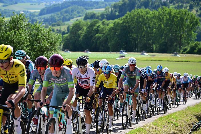 Das Peloton unterwegs im Traunviertel  3. Etappe Asten - Bad Schallerbach, Oberösterreich Rundfahrt