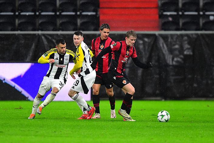 Florian Flecker (LASK), Danijel Djuric (Vikingur Reykjavik), Sascha Horvath (LASK Linz) Conference League LASK Linz,  2024 - 2025