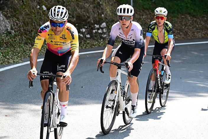 Giacomi Ballabio (ITA, Team Vorarlberg Santic) , Benjamin Eckerstorfer (AUT, Tirol KTM Cycling Team), Sieger am Gaisberg Hermann Pernsteiner (AUT, D2mont Merida Cycling) Herren Elite, U23, Road Cycling League Austria, Gaisbergrennen Salzburg