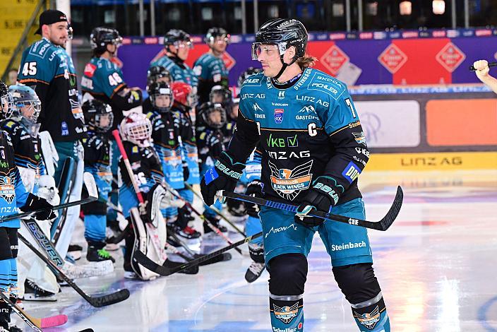 Brian Lebler (Steinbach Black Wings Linz) 2. Runde ICE, Steinbach Black Wings Linz vs Milano Hockey Club, Linz AG Eisarena 