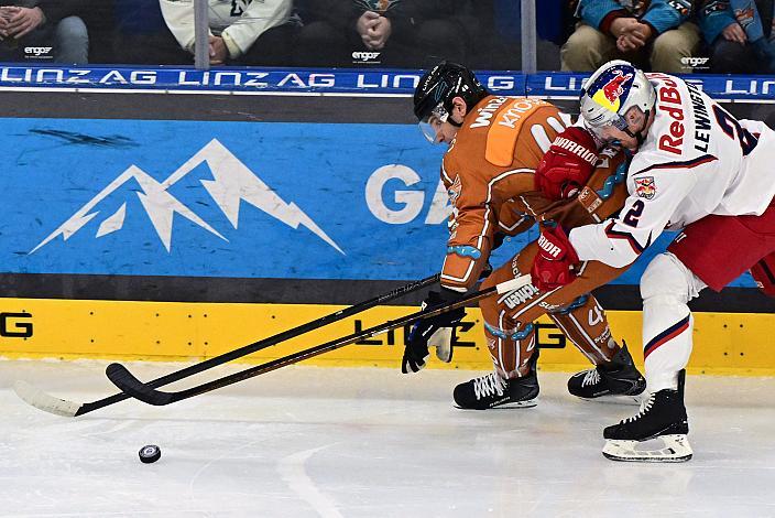 Graham Knott (Steinbach Black Wings Linz), Tyler James Lewington (EC Red Bull Salzburg) 30. Runde ICE, Steinbach Black Wings Linz vs EC Red Bull Salzburg, Linz AG Eisarena 