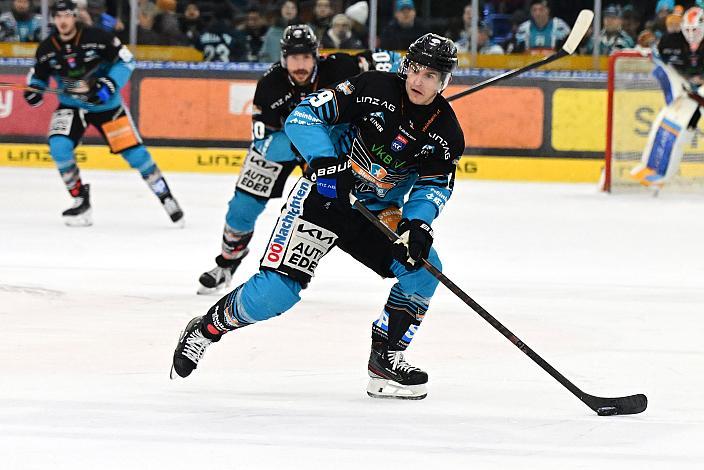 Emilio Romig (Steinbach Black Wings Linz) 34. Runde ICE, Steinbach Black Wings Linz vs Hydro Fehervar AV 19, Linz AG Eisarena 
