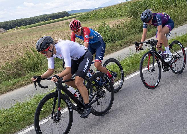 v.l. Sylvia Gehnböck (AUT, Team Format), Sarah Rijkes (AUT, Ceratizit - WNT Pro Cycling), Hannah Streicher (AUT, Team d.velop Ladies) ÖSTM Strasse Mattersburg, Österreichische Staatsmeisterschaft U23, Elite Damen und Herren